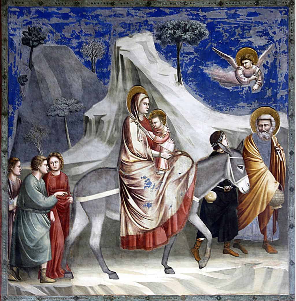 Giotto's painting of the Flight into Egypt