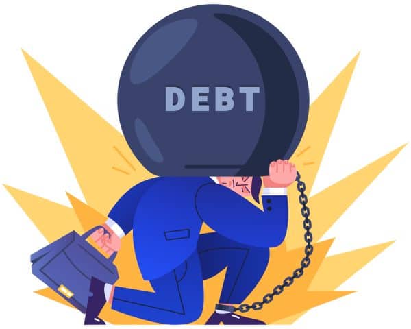 Person burdened with public debt