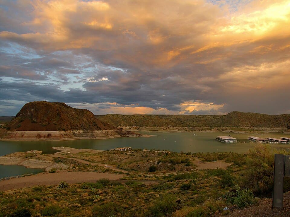 Elephant Butte at sunset