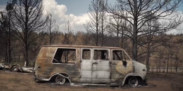 Van burned during Calf Canyon-Hermits Peak fire