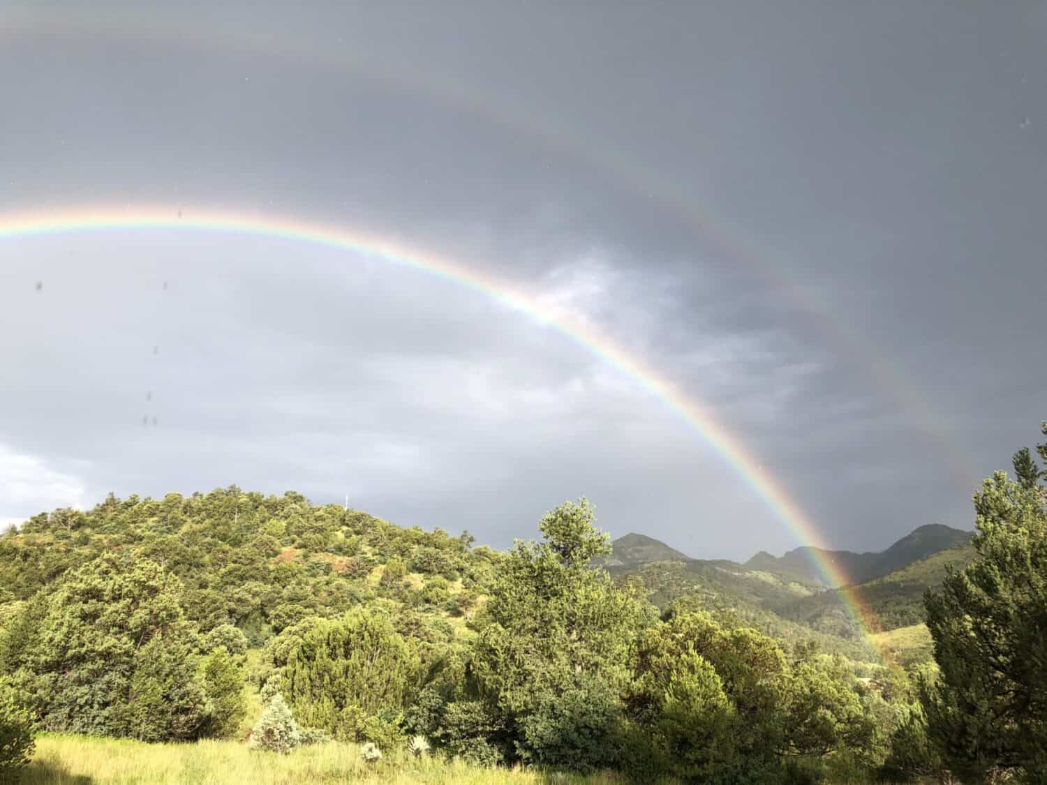 double rainbow over the Black Range.