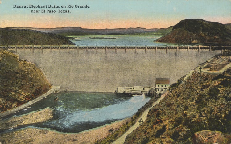 Postcard of Elephant Butte Dam, c. 1916