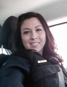 Erica Baker is pictured in her uniform.