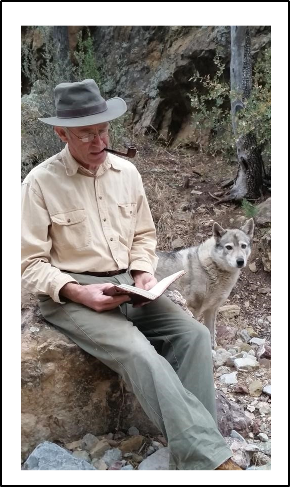 Aldo Leopold (Steve Morgan) with a very good friend