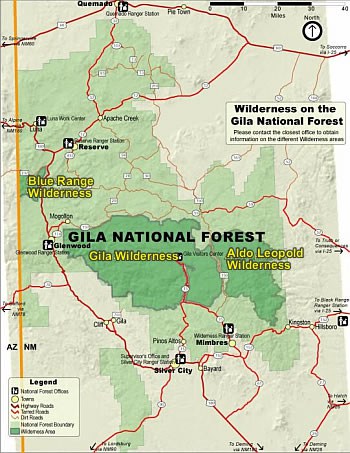 Gila National Forest map