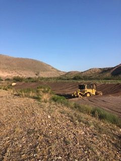 Arroyo in Monticello after it was regraded by Sierra County Flood Commissioner Sandy Jones after a torrential rain, Sept. 9, 2024.