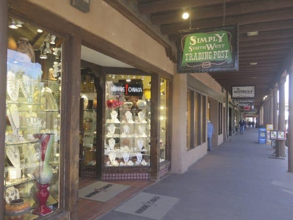 This is 82 E. San Francisco St., once the site of Capital Pharmacy — the first Santa Fe drug store with a soda fountain, ice cream and a juke box. The photo looks west to where Zook’s was. When I took this photo in 2018, it was home to Simply Southwest Trading Post. Today, it’s the Maya Gallery. Photo by Tom Sharpe