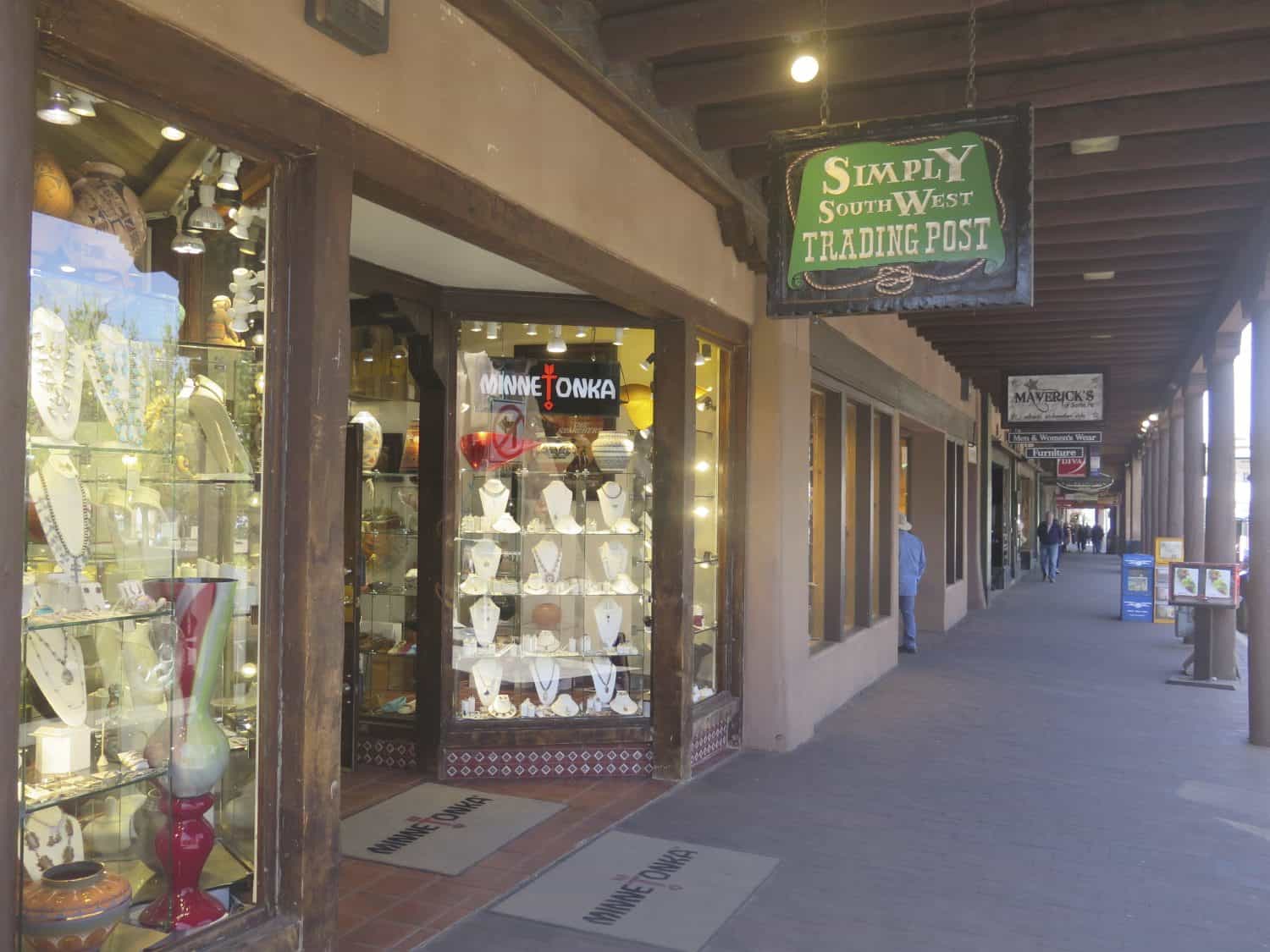 This is 82 E. San Francisco St., once the site of Capital Pharmacy — the first Santa Fe drug store with a soda fountain, ice cream and a juke box. The photo looks west to where Zook’s was. When I took this photo in 2018, it was home to Simply Southwest Trading Post. Today, it’s the Maya Gallery. Photo by Tom Sharpe
