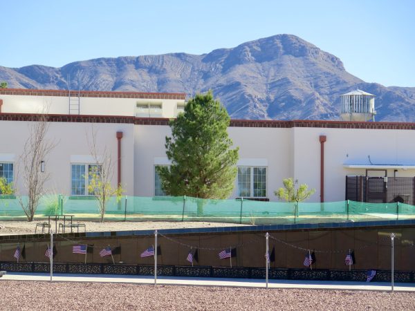 One of six new buildings is shown from Veterans Memorial Park with Turtleback Mountain in the background.