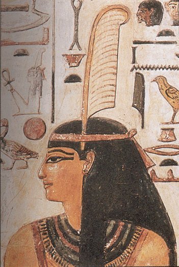 Maat is both the goddess and the personification of truth, cosmic balance, and justice. Her ostrich feather represents truth. Image courtesy of Wikipedia Commons.