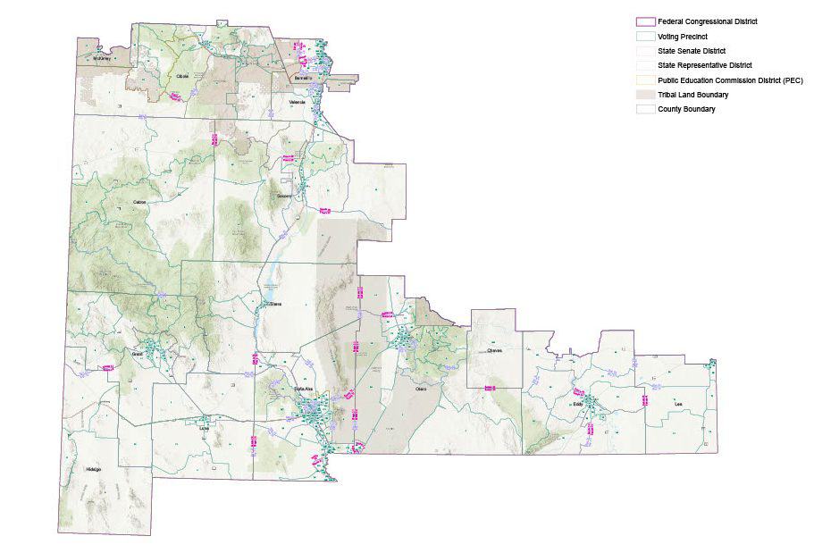 Map of New Mexico Congressional District 2