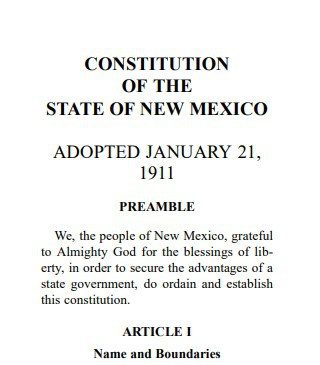 page 1 of New Mexico Constitution