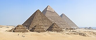 Pyramids of Giza Necropolis, image by KennyOMG, Wikimedia commons