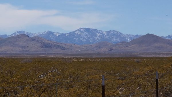 Copper Flat Mine location between Black and Animas Peaks in the foothills of the Black Range