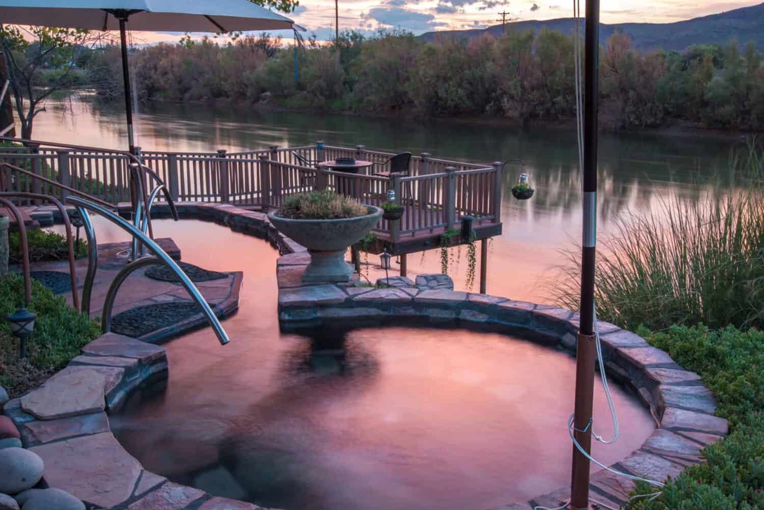 Image of the Riverbend Hot Springs, courtesy of the web page