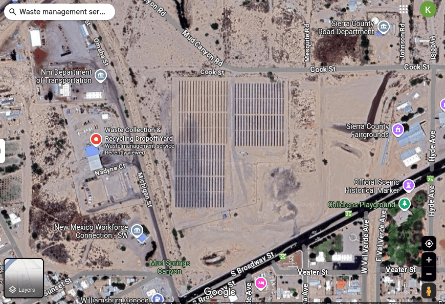 Google map of T or C's collection center