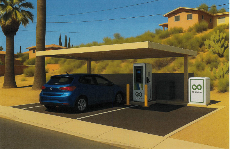 Image of the EV station from the grant application in the city packet for the Oct. 8, 2025 meeting