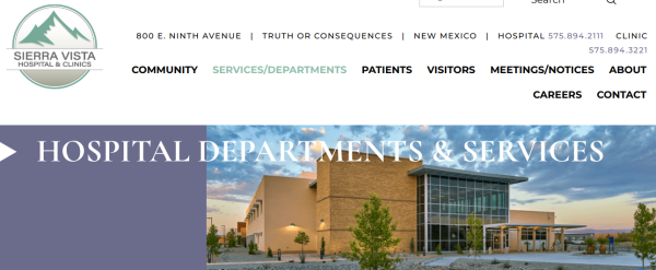 Image of Sierra Vista Hospital, courtesy of its website