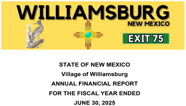 Image from the cover page of the Village of Williamsburg's FY2025 audit report