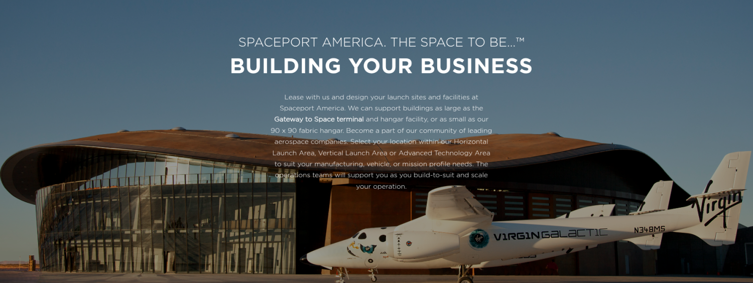 Image from the Spaceport America website