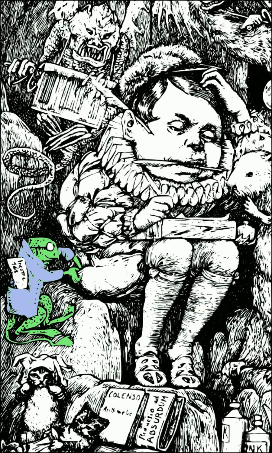 A tax collector at work, from an illustration by Henry Holiday in Lewis Carroll's "The Hunting of the Snark," 1876, image courtesy of Wikipedia Commons