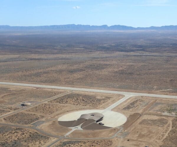Aerial view of Spaceport America