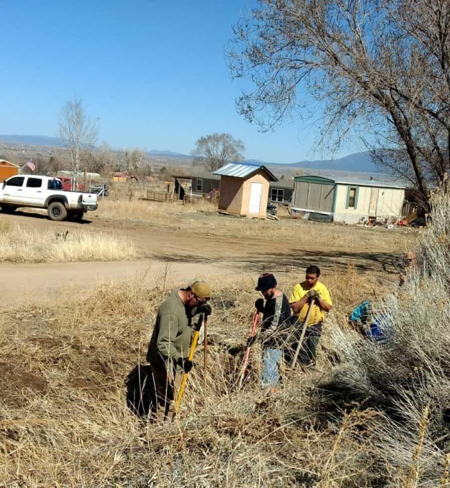 Spring cleaning of a northern New Mexico acequia