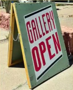 Gallery Open sign