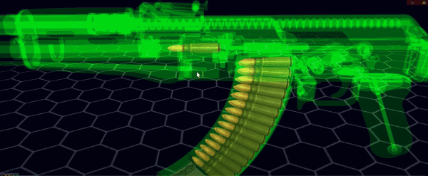 Illustration of a firearm's gas-operated system