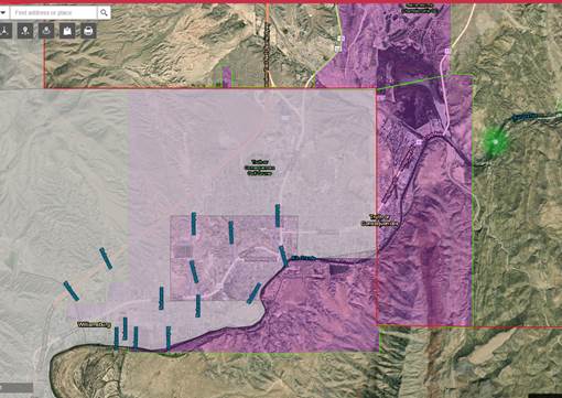 Map of the Hot Springs Underground Water District, courtesy Office of the State Engineer