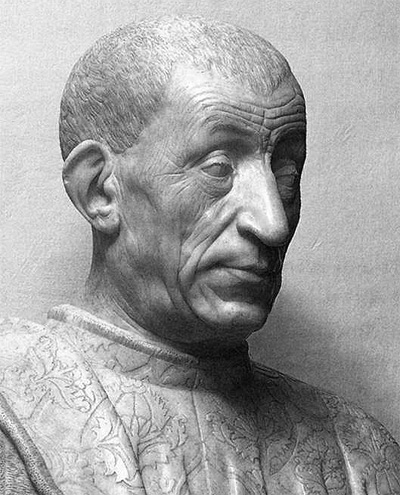 Pietro Mellini, a Florantine leader who commissioned a bust from Benedetto da Maiano, preferring realism over idealism in the portraiture.