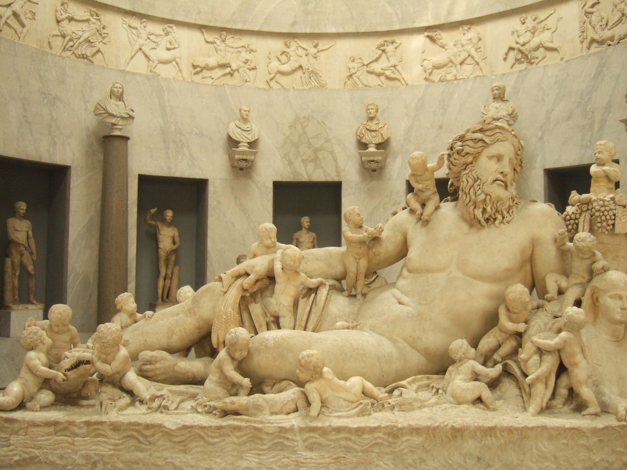 Personification of the River Nile, Vatican Museum, photo by Hans Weingartz, image courtesy of Wikipedia Commons