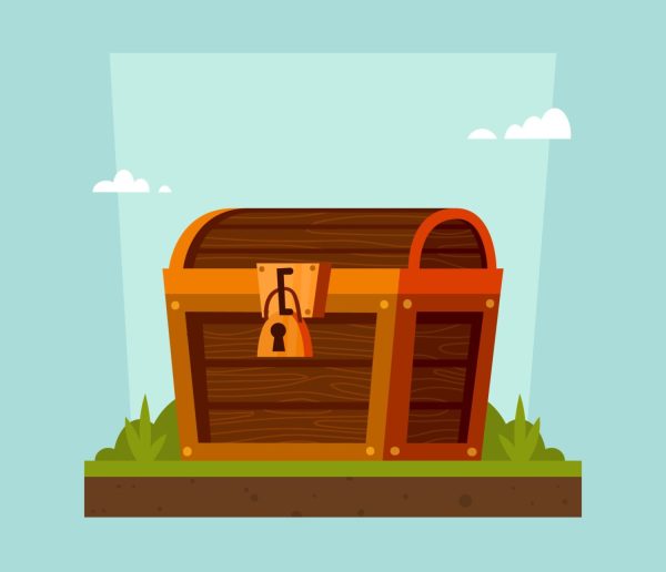 Illustration of treasure chest