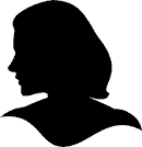 Silhouette of woman's head